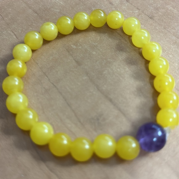 #101 Lemon 🍋 Drop Jade Bracelet 8mm NEW ARRIVAL - Picture 5 of 5